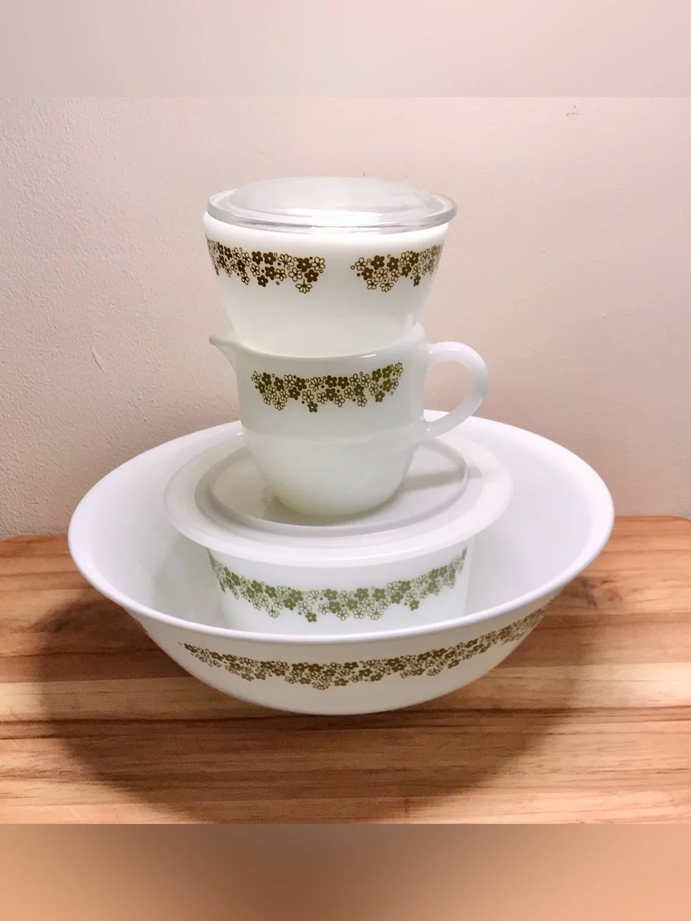 Vintage Corelle CORNINGWARE Pyrex Daisy Prnt Butter Dish Lids Cream Sugar Bowl - Picture 1 of 16